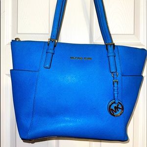 Blue Michael Kors Purse